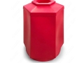 N Bote-basura-hexagonal-rojo