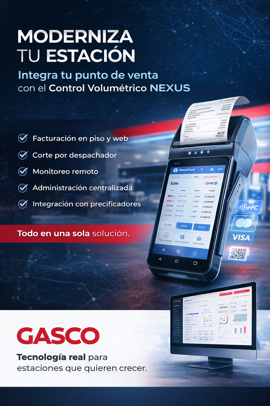 Moderniza tu estación: integra tu punto de venta con el Control Volumétrico NEXUS